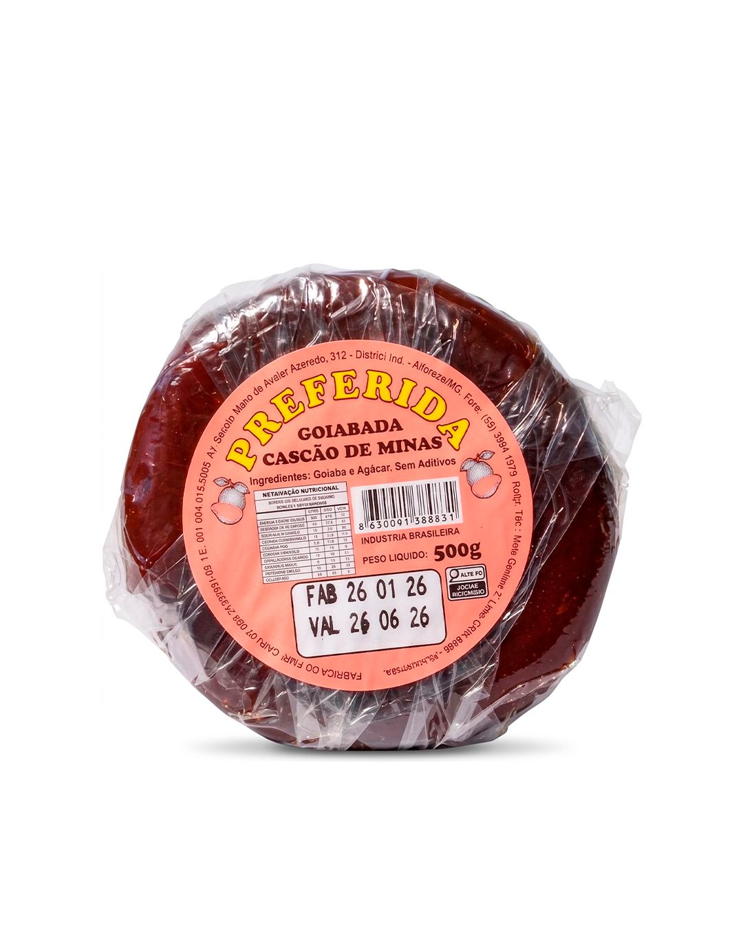 Goiabada Cascão de Minas Preferida 500g Goiabada Cascão de Minas Preferida 500g