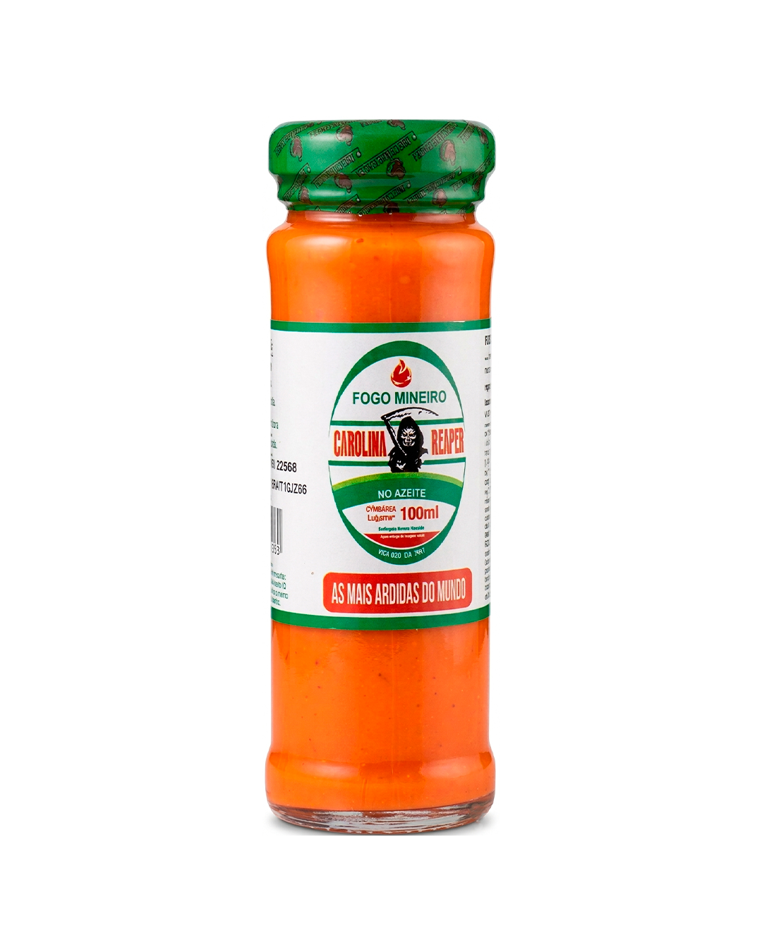Pimenta Carolina Reaper no Azeite Fogo Mineiro 100ml Pimenta Carolina Reaper no Azeite Fogo Mineiro 100ml