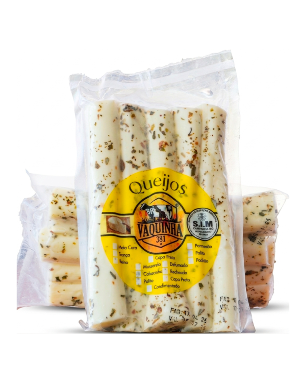 Queijo Palito Temperado Vaquinha 381 | Sabor de Minas Gerais